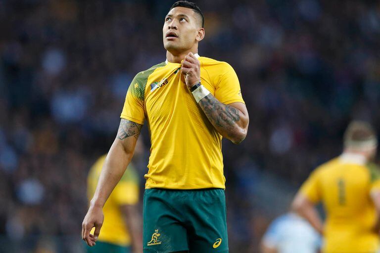 Israel Folau con la camiseta de Australia; en Waratahs, es el jugador que más cobra en el mundo del rugby