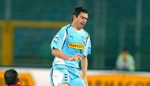 Leonardo Talamonti con la camiseta de la Lazio donde disputó una temporada