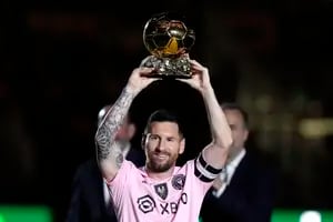 Messi no para de sonreír: el octavo Balón de Oro fue una fiesta en Inter Miami