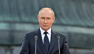 Vladimir Putin, en Veliky Novgorod. (Photo by Ilya PITALEV / SPUTNIK / AFP)