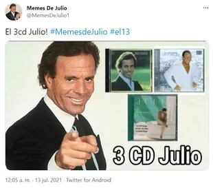 Los memes que combinaban el martes 13 con Julio Iglesias.