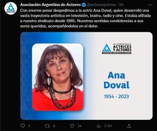 Pernyataan dari Asosiasi Aktor Argentina
