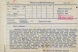 El telegrama que Göring le envió a Hitler el 23 de abril de 1945