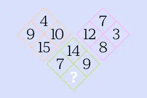 Acertijo visual: ¿qué número falta en el último rombo?