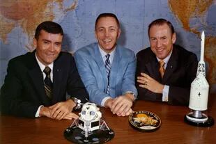 La tripulación del Apolo 13: Fred Haise, Jack Swigert y James Lovell