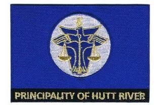 El escudo del Principado de Hutt River.
