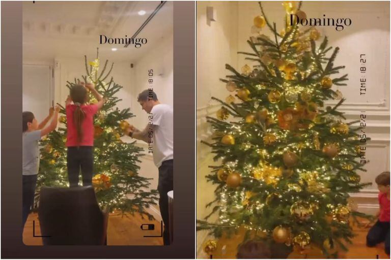Wanda Nara y su familia hicieron el árbol de navidad reunidos en su casa de París