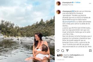 Paula Chaves la apoyó en su cuenta de Instagram con un fuerte descargo