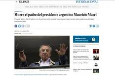 Los medios del mundo reflejan la muerte de Franco Macri