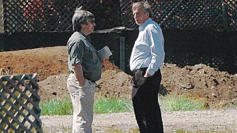 Néstor Kirchner, con Lázaro Báez, durante los primeros años de su mandato presidencial