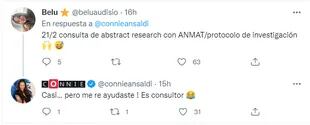 Una seguidora solucionó la duda de Connie Ansaldi