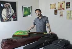 Creó una guitarra en homenaje a un icónico disco de Spinetta y la familia del "Flaco" lo felicitó