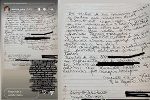 Carmen realizó una carta negando sus dichos (Foto Instagram @wanda_nara)
