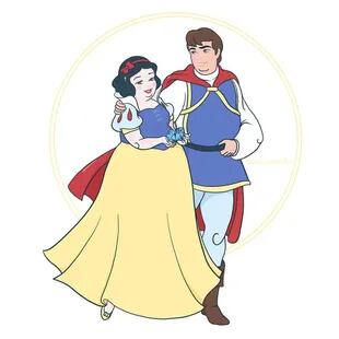 Blancanieves y el Prince Florian interpretados por la artista de Neoqlassicalart