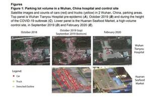Los investigadores estudiaron imágenes de satélite que muestran hospitales de Wuhan