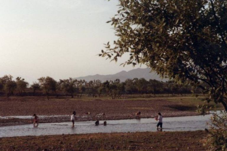 El arroyo White Sand, donde casi se ahoga Yu, en una imagen de 1984