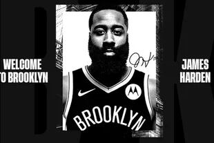 "Bienvenido a Brooklyn, James Harden". Así fue la presentación oficial de "La Barba" como nuevo jugador de los Nets.