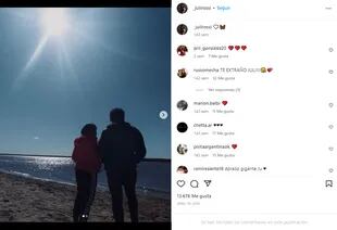 Tres meses después de la muerte de Fernando, Julieta publicó fotos de ambos juntos