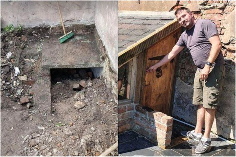 Descubrió un búnker secreto enterrado en su jardín y decidió transformarlo