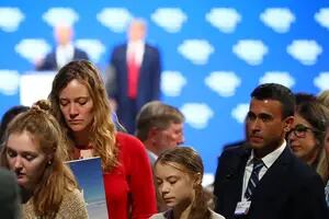 Nuevo round: Donald Trump y Greta Thunberg ahora se cruzaron en Davos