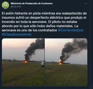 El gobierno de Corrientes destacó que solo hubo daños materiales.