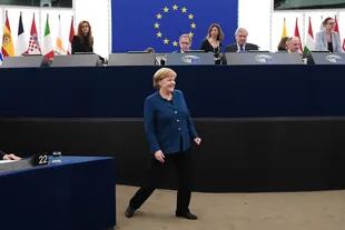 Merkel en el Parlamento Europeo
