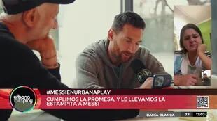 Juliana logró que Messi reciba la estampita que su marido fallecido había diseñado
