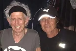 Guillermo Vilas y su amigo Keith Richards