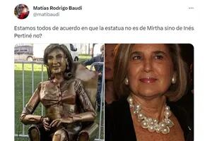 La estatua de Mirtha Legrand en Villa Cañás desató una ola de memes desopilantes