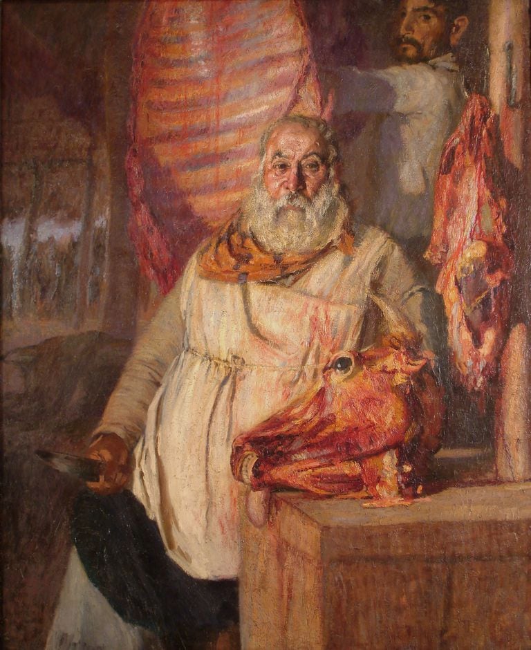 Los fantasmas no existen, aunque los nombren en las leyendas; sin embargo, "El carnicero" (de la serie Los gauchos), pintado por Cesáreo Bernaldo de Quirós en 1926, asusta a más de un vigilador en la madrugada del MNBA
