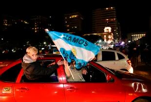 Festejos en Rosario por el triunfo de la Copa America