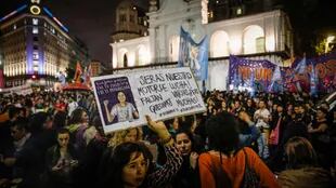 La marcha tras el crimen de Micaela García