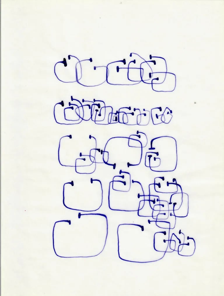 Sin título (Texto), c. 1970. Obra de Mirtha Dermisache en Herlitzka+Faria