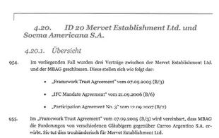 El informe de PwC sobre el Meinl Bank de Austria y menciona las operaciones con Socma Americana