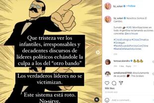 El duro mensaje de la actriz en Instagram en el que apuntó contra los gobiernos del mundo