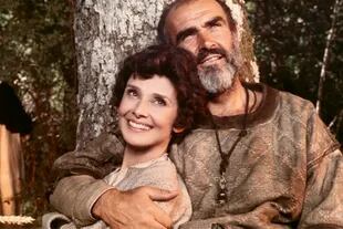 Sean Connery y Audrey Hepburn como Robin y Marian en la película de 1976