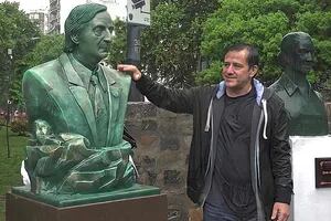 Colocaron en Caballito un busto de Néstor Kirchner