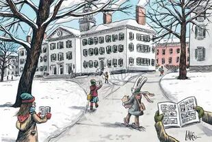 Hasta antes de la crisis sanitaria, Liniers daba un curso de historieta latinoamericana en la prestigiosa Universidad de Dartmouth