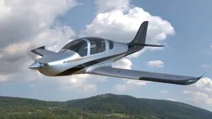 Así se verá el avión de entrenamiento IA-100, diseñado y fabricado en la Argentina, cuando esté listo