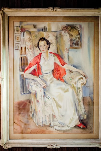 Retrato de Ana de Alvear de Mujica Lainez, obra que el famoso acuarelista argentino Jorge Larco realizó en 1942.