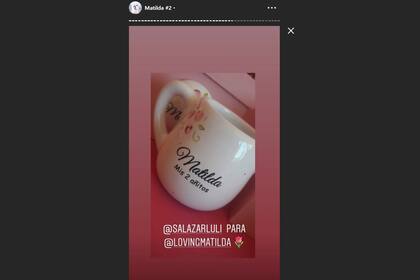 Uno de los souvenirs de la fiesta de dos años de matilda