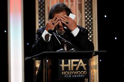 Al Pacino no ocultó su emoción al recibir su premio por su trabajo en El irlandés