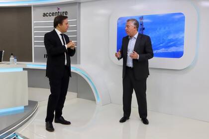 José Del Rio, secretario general de Redacción de LA NACION, y Sergio Kaufman, presidente de Accenture Argentina, Chile y Colombia