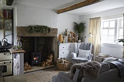 ¿Una chimenea y vigas a la vista? Sí por favor