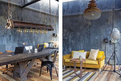 Las paredes tienen Base Coat (Weber) para un acabado similar al alisado de cemento rústico (se usa en construcciones en seco). Aquí, además, se agregó ferrite a la mezcla y se llaneó buscando efecto.