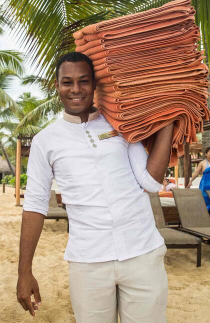 Toallas de playa, en el resort Dreams, Uvero Alto, Punta Can.