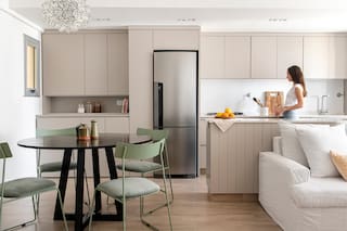 La instalación de un lavavajillas derivó en una reforma que transformó por completo un depto de 50 metros