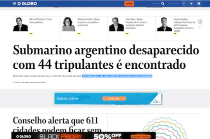 La noticia del descubrimiento del buque ocupó esta mañana las portadas de los grandes medios internacionales