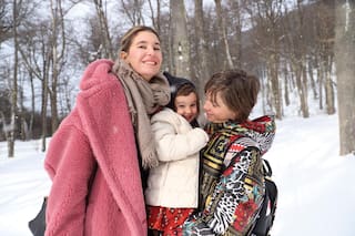 Dolores Barreiro. Separada de Matías Camisani, esquió en Ushuaia con sus hijos