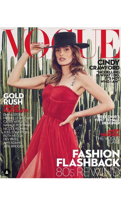 Cindy volvió a ser tapa de Vogue en su versión australiana